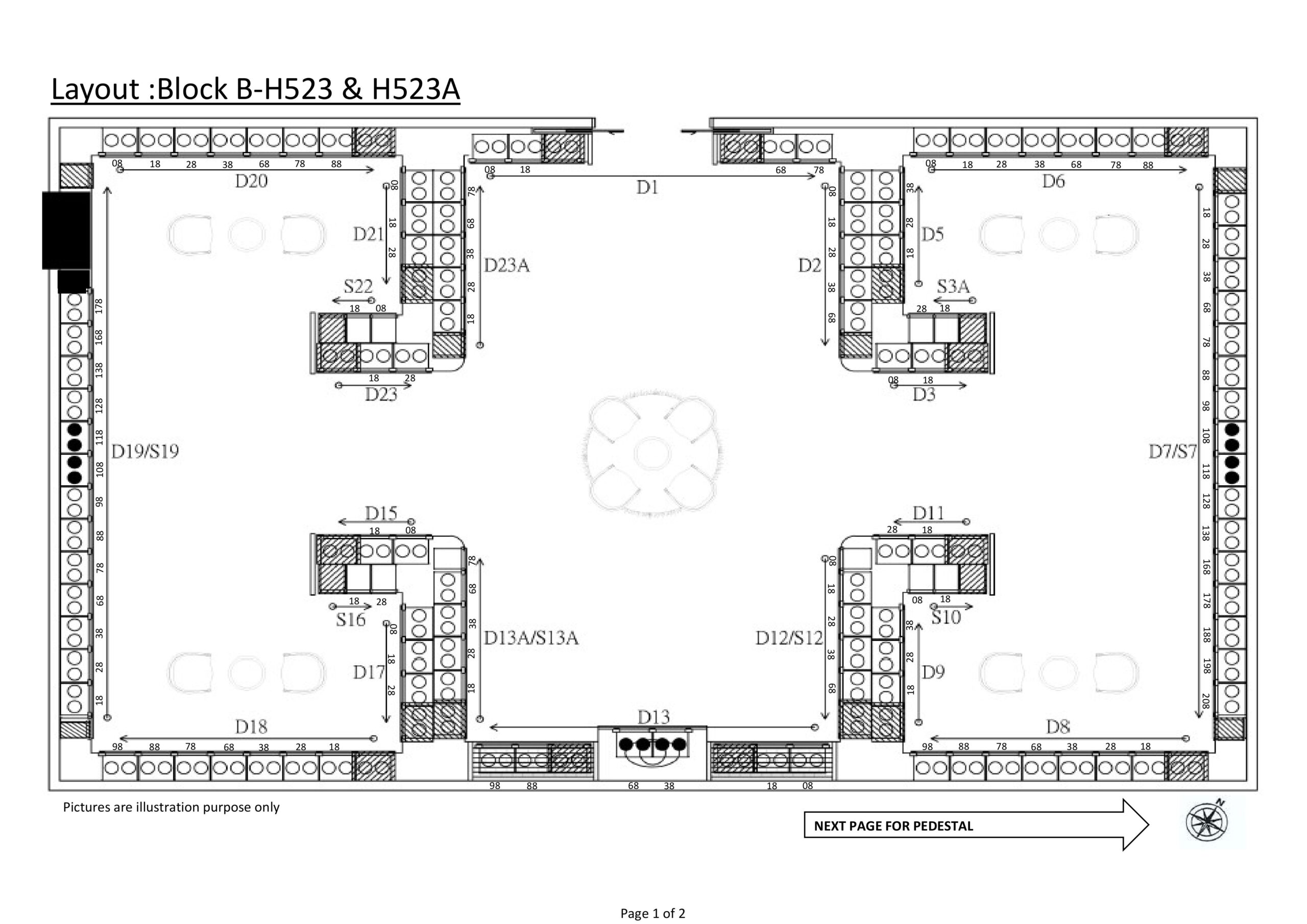 Suite H523 Columbarium Floor Plan